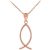 Vertical Inscribed Ichthus Fish Pendant Necklace in 9ct Rose Gold