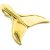 Graceful Whale Tail Pendant Necklace in 9ct Gold