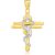 Summary Crucifix Pendant Necklace in 9ct Two-Tone Gold