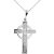 Celtic Go Textured Pendant Necklace in 9ct White Gold