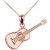 Acoustic Guitar Pendant Necklace in 9ct Rose Gold