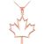 Define Maple Leaf Pendant Necklace in 9ct Rose Gold