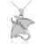 Stingray Pendant Necklace in 9ct White Gold