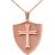 Remark Crusader Defend Pendant Necklace in 9ct Rose Gold