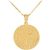 Norse Viking Compass Medallion Pendant Necklace in 9ct Gold