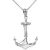 Nautical Anchor Rope Pendant Necklace in Sterling Silver