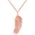 Olive Leaf Pendant Necklace in 9ct Rose Gold