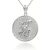 Lord Hanuman Hindu God Coin Pendant Necklace in 9ct White Gold