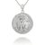 Local American Apache Leader Head Coin Pendant Necklace in 9ct White Gold