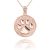 Hammered Pawprint Medallion Pendant Necklace in 9ct Rose Gold