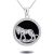 Lion King Jungle Pendant Necklace in Sterling Silver