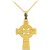 Textured Celtic Go Pendant Necklace in 9ct Gold