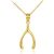 Minimalist Wishbone Pendant Necklace in 9ct Gold