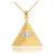 Egyptian Pyramid Eye of Horus Pendant Necklace in 9ct Two-Tone Gold