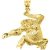 Swinging Monkey Pendant Necklace in 9ct Gold