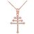 Diamond Maronite Move Aramaic Pendant Necklace in 9ct Rose Gold