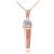 Microphone Appeal Pendant Necklace in 9ct Two-Tone Rose Gold