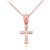 Middle Move Rounded Mini Pendant Necklace in 9ct Rose Gold