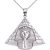 Detailed Egyptian King Tut Pendant Necklace in 9ct White Gold