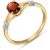 Garnet & Diamond Elegant Allure Ring in 18ct Gold