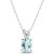 Aquamarine Barcelona Pendant Necklace in 9ct White Gold