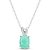 Emerald Barcelona Pendant Necklace in 9ct White Gold