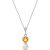 Citrine & Pearl Pheobe Drop Pendant Necklace in 9ct White Gold