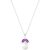 Pearl & Amethyst Claudia Petal Drop Pendant Necklace in 9ct White Gold