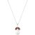 Pearl & Garnet Claudia Petal Drop Pendant Necklace in 9ct White Gold