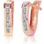 Diamond Farrah Mosaic Huggie Earrings in 9ct Rose Gold