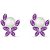 Pearl & Amethyst Ivy Stud Earrings in 9ct White Gold