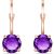 Amethyst Frida Drop Earrings in 9ct Rose Gold