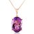 Amethyst Elina Classic Pendant Necklace in 9ct Rose Gold