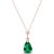 Emerald Katrina Belle Pendant Necklace in 9ct Rose Gold