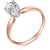 Diamond Pisa Ring, 0.75 ct in 18ct Rose Gold