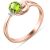 Peridot & Diamond Carina Abstract Ring in 9ct Rose Gold