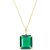 Emerald Ebony Auroral Signature Pendant Necklace in 9ct Gold