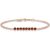 Garnet Zinnia Interwoven Bracelet in 9ct Rose Gold