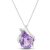 Amethyst & Diamond Bethany Encased Pendant Necklace in 9ct White Gold