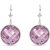 Rose Quartz Blythe Dimensional Drop Earrings in 9ct White Gold