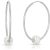 Pearl Lyra Ball Hoop Earrings in 9ct White Gold