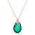 Emerald Beau Drop Pendant Necklace in 9ct Rose Gold