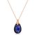 Sapphire Beau Drop Pendant Necklace in 9ct Rose Gold