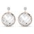 White Topaz & Diamond Blythe Dimensional Stud Drop Earrings in 9ct Rose Gold