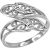 Ornamental Filigree Leaf Wrap Ring in 9ct White Gold