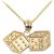 Males’s 3-D Cube Pendant Necklace in 9ct Gold