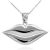 Swish Lips Pendant Necklace in 9ct White Gold