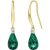 Emerald & Diamond Dimensional Drop Earrings in 9ct Gold