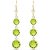 Peridot Danna Trio Drop Earrings in 9ct Gold