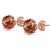 Garnet Loretta Detailed Stud Earrings in 9ct Rose Gold